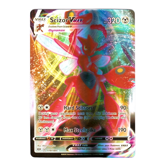 Scizor VMAX Holo Darkness Ablaze 119/189 (custom | Proxy) - Etsy