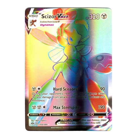 Scizor VMAX (secret) Holo Darkness Ablaze 193/189 (custom | Proxy) - Etsy