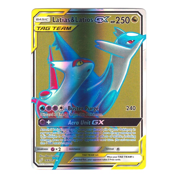 Latias & Latios GX (full Art) Holo SM Team up 169/181 (custom