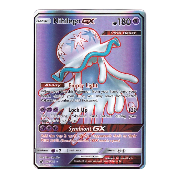 Pokemon - Nihilego GX - 103/111 - Full Art Ultra Rare - Sun & Moon