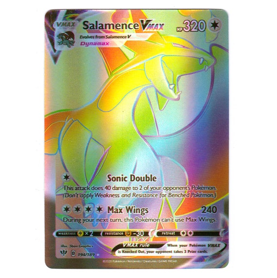 Salamence VMAX (secret) Holo Darkness Ablaze 194/189 (custom | Proxy) - Etsy Salamence VMAX (secret) Holo Darkness Ablaze 194/189 (custom | Proxy) - Etsy