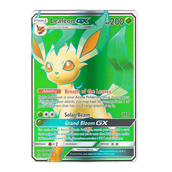 Leafeon GX (Full Art) Holo SM Ultra Prism 139/156 (Custom | Proxy)
