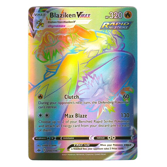 Blaziken VMAX (Secret) Holo Chilling Reign 200/198 (Custom | Proxy)