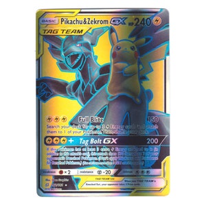 Pikachu & Zekrom GX - 184/181 - Secret Rare - Pokemon » Pokemon Singles »  Sun & Moon: Team Up - Blue Ox Games