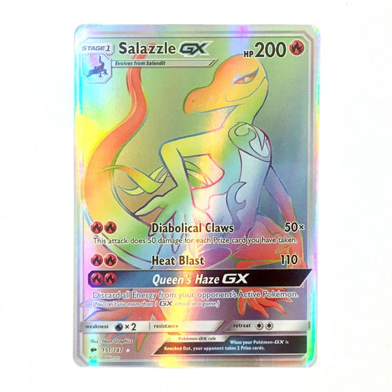 Salazzle GX (secret) Holo SM Burning Shadows 151/147 (custom | Proxy) - Etsy
