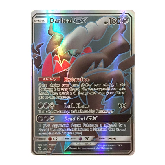 Darkrai GX (full Art) Holo SM Burning Shadows 139/147 (custom | Proxy) -  Etsy