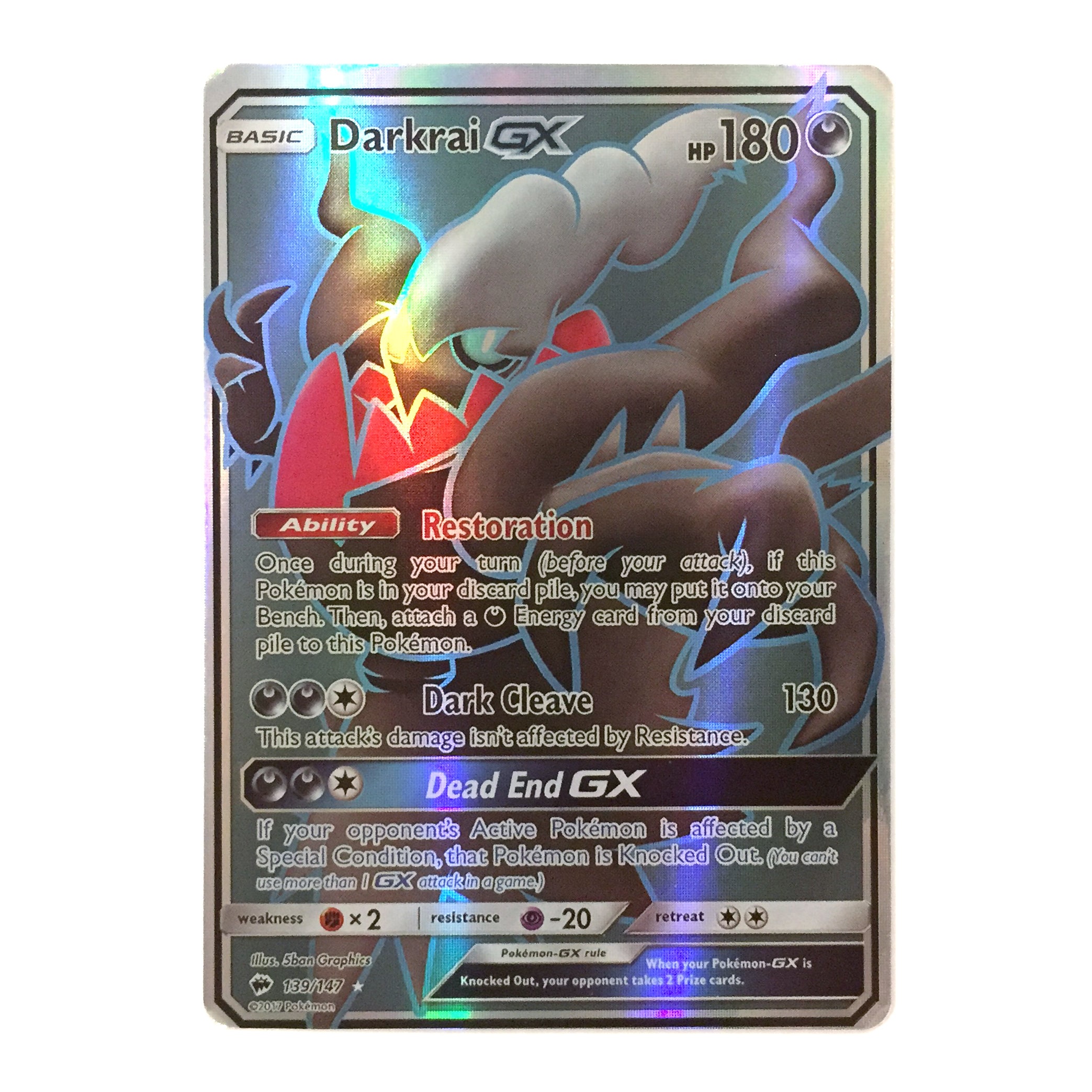 darkrai gx pokemon card value - Burning Shadows pokmon 158/147 holofoil pattern or surface detail) Darkrai GX - SM -