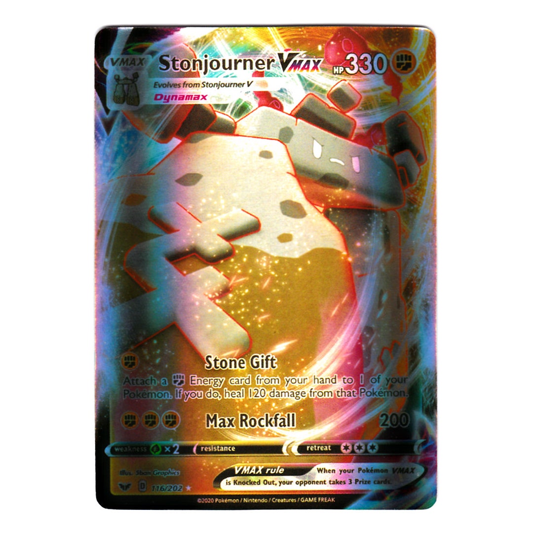 Stonjourner VMAX Holo SWSH Base Set 116/202 (custom | Proxy) - Etsy