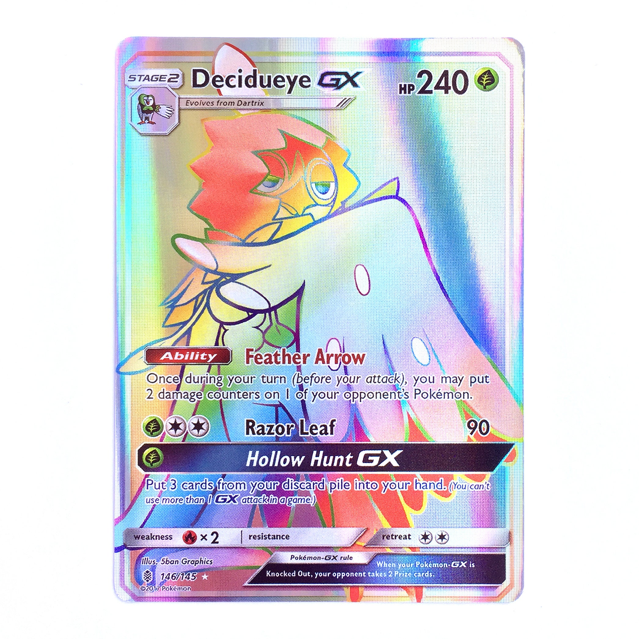 015 Carta Pokemon Decidueye GX Ingles