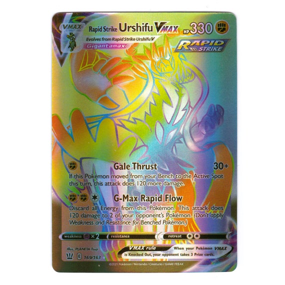 rapid strike urshifu pokemon card value Rapid Strike Urshifu VMAX (088/163) (Oversize Card) main image 0