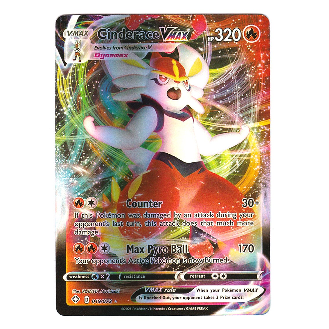 Cinderace VMAX Holo Shining Fates 019/072 (custom | Proxy) - Etsy