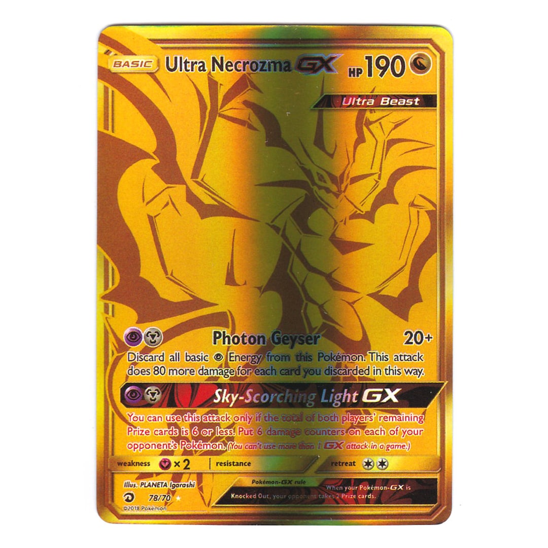 Geezma POKEMON ULTRA PRISM DUSK MANE NECROZMA GX #145 FULL ART PSA 8 NM