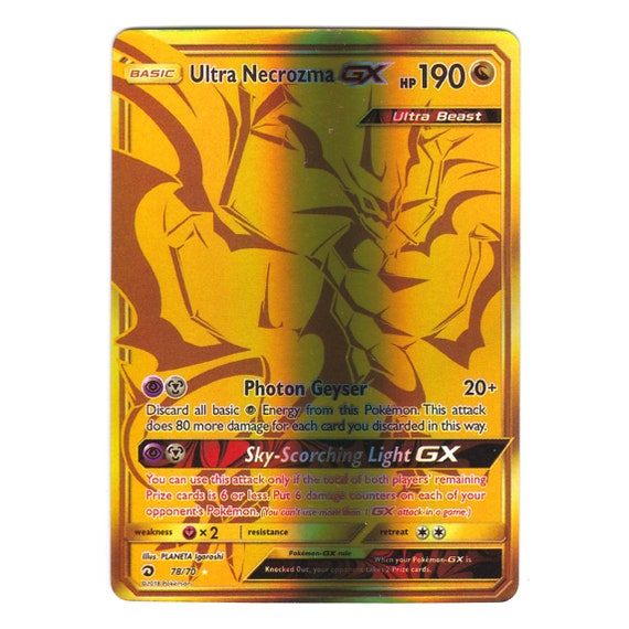 Ultra Necrozma GX Holo (secret) SM Dragon Majesty 78/70 (custom | Proxy) -  Etsy