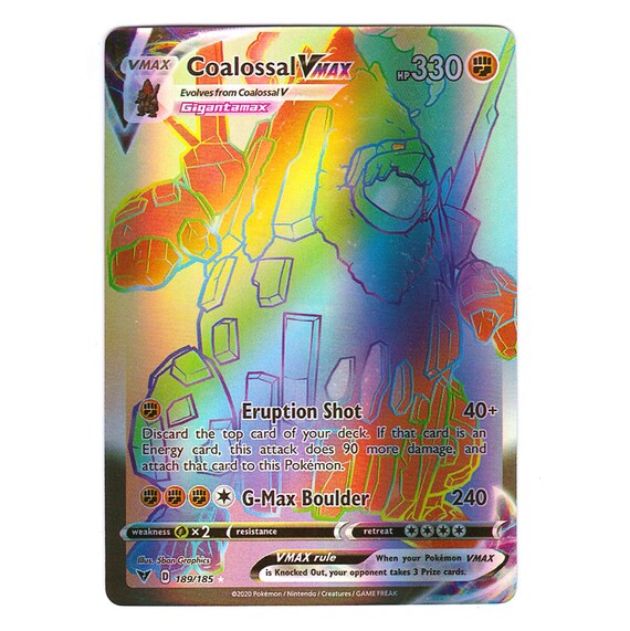 coalossal pokemon card value Coalossal VMAX 099/185 Vivid Voltage Holo Ultra Rare Pokemon Card Near main image 1