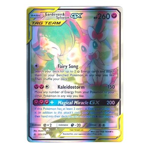 Gardevoir & Sylveon GX - Tag Team - Gold Foil Pokemon Card Fan Art