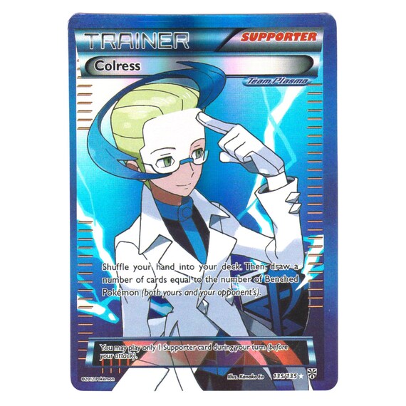colress pokemon card 2013 Black & White: Plasma Storm #135/135 Holo (Full Art) Price Guide shuffle your deck Colress Trainer (Full Art) Holo