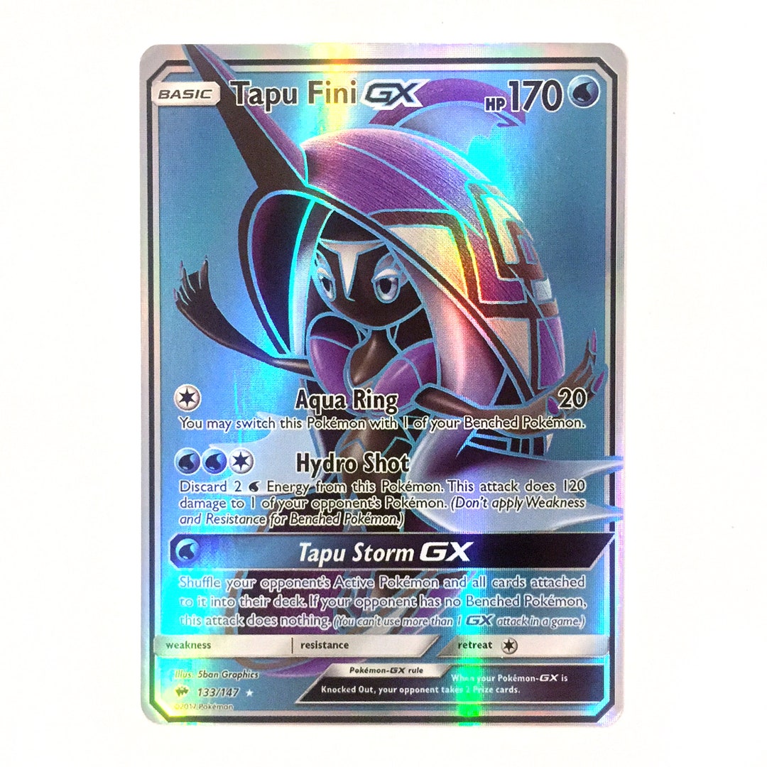 tapu fini pokemon card price GX 133/147 Full Art Ultra Rare Sun & Moon Burning Shadows Po Basic Pokemon Tapu Fini GX 39/147 Holo