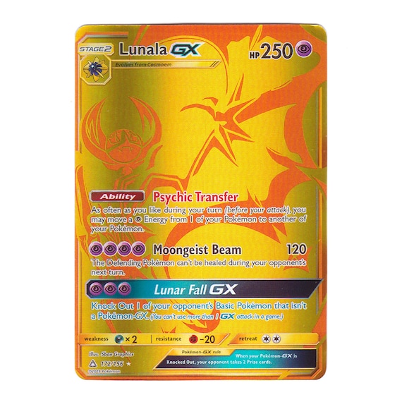 Lunala GX Holo (secret) SM Ultra Prism 172/156 (custom | Proxy) - Etsy
