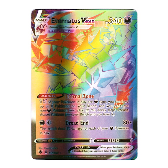 Eternatus VMAX 340 海外版 Eternatus VMAX (secret) Holo Darkness Ablaze 192/189 (custom