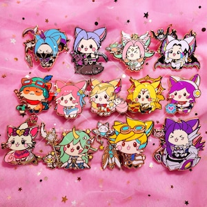 Jinx pin Hall of legends Ahri pin Neeko Pin Morgana Pin Akali pin Soraka Pin Seraphine pin Yuumi Pin Ezreal Pin lol