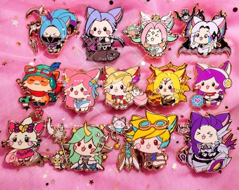 Jinx pin Hall of legends Ahri pin Neeko Pin Morgana Pin Akali pin Soraka Pin Seraphine pin Yuumi Pin Ezreal Pin lol