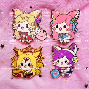 Hall of legends Ahri pin Star Guardian Ahri Pin Spirit Blossom Ahri pin Arcade Ahri T1 Faker LOL