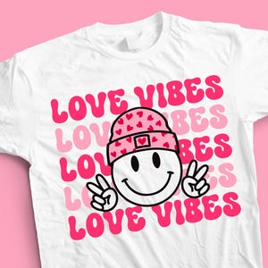 Smiley Peace Graphic | Digital Download for T-Shirts & Custom Products | Love Valentines Design PNG
