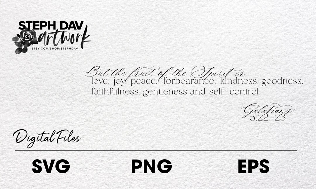 Galatians 5:22-23 Png Svg, Fruits of the Spirit Png Svg, Christian ...