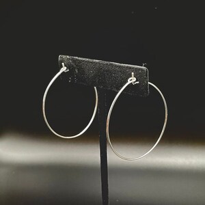 Hoop Earrings, Red Dahlia Jewelry, Minimalist