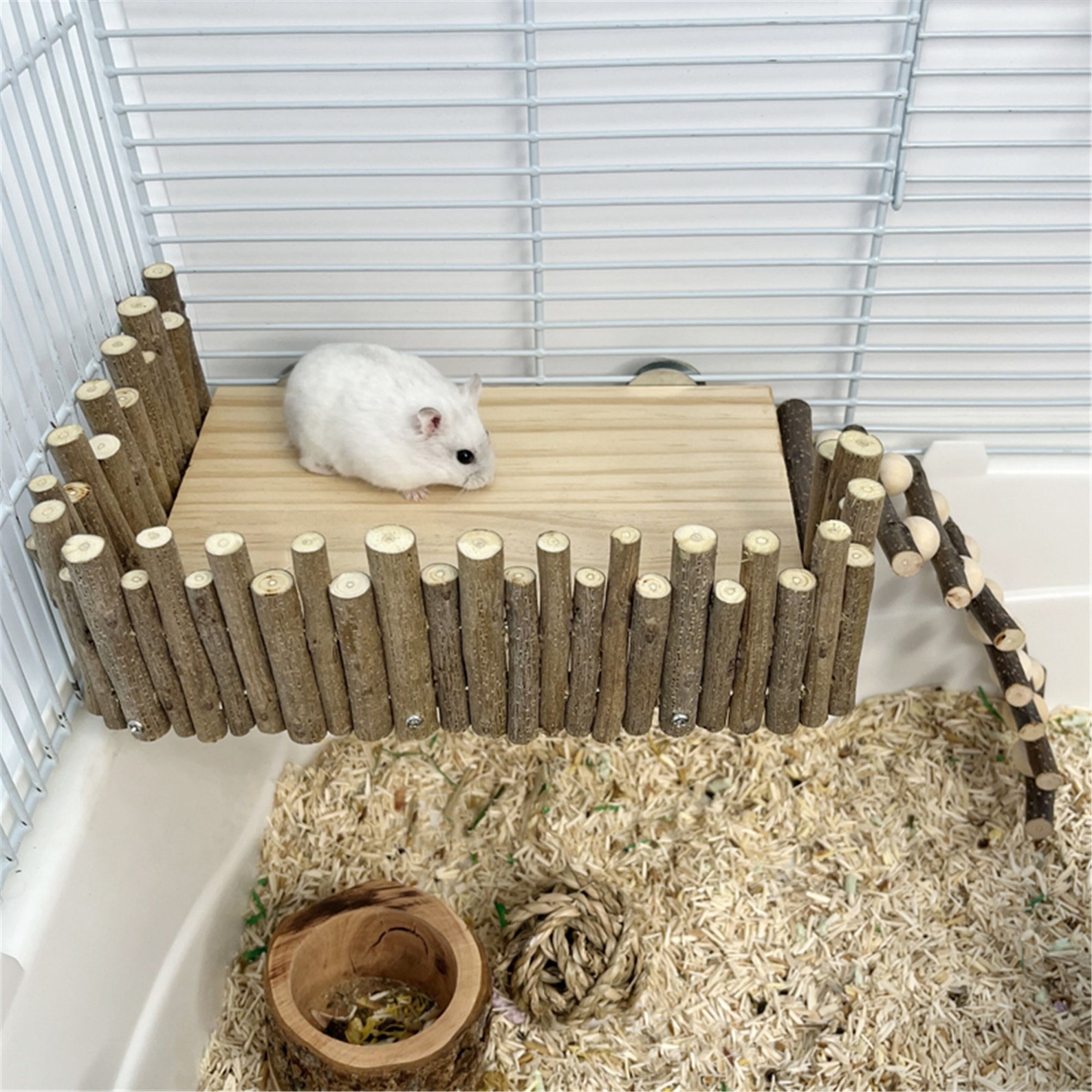 Hamster Climb Ladder Hamster Toys Applewood Multilayer Board Etsy