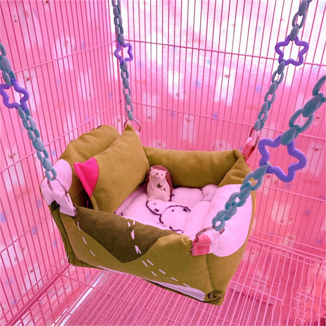 8 options Sugar glider bed Soft hammock for chinchillas Soft #01