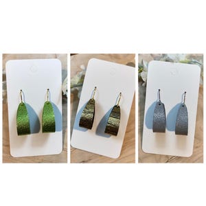 Slim Leather Loop Earrings