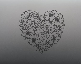 Flower heart  Decal