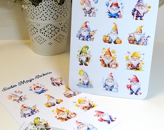 Holiday Gnomes Stickers /Colorful/ Stickers