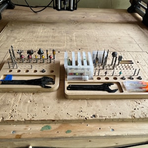 digital svg, dfx, pdf files for bit holder for cnc router