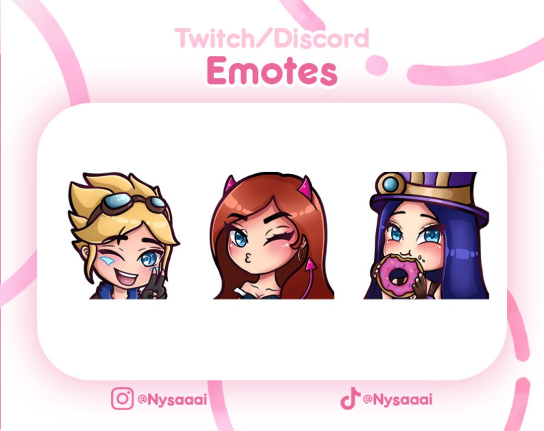 Cute ADC caitlyn/missfortune/ezreal Premade Twitch/discord Etsy