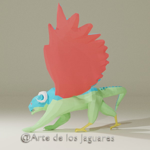 Template Alebrije pepita from the Movie Coco. Printable, Low Poly. PDF. Gift. DIY