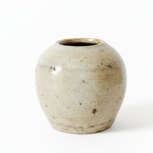 Antique Chinese Stoneware 3" Rustic Ginger Jar