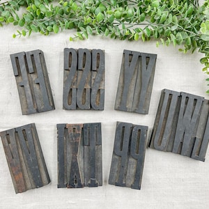 CHOICE Vintage Tall Skinny Wood 5" Letterpress Blocks