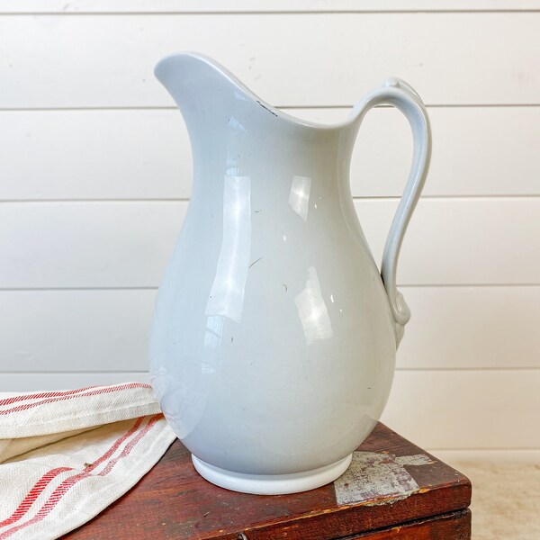 Antique Meakin Bros. 1850s English Ironstone 12" Pitcher