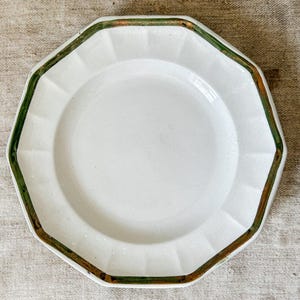 Antique Copper Luster Ironstone Plate by E. Walley, c1860
