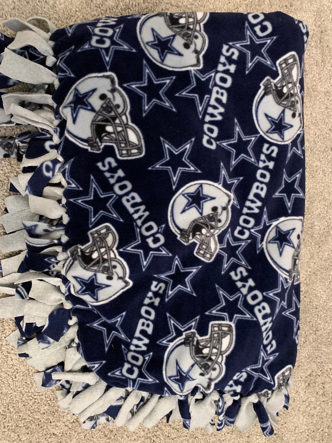 Dallas Cowboys Fleece Tie Blanket Etsy