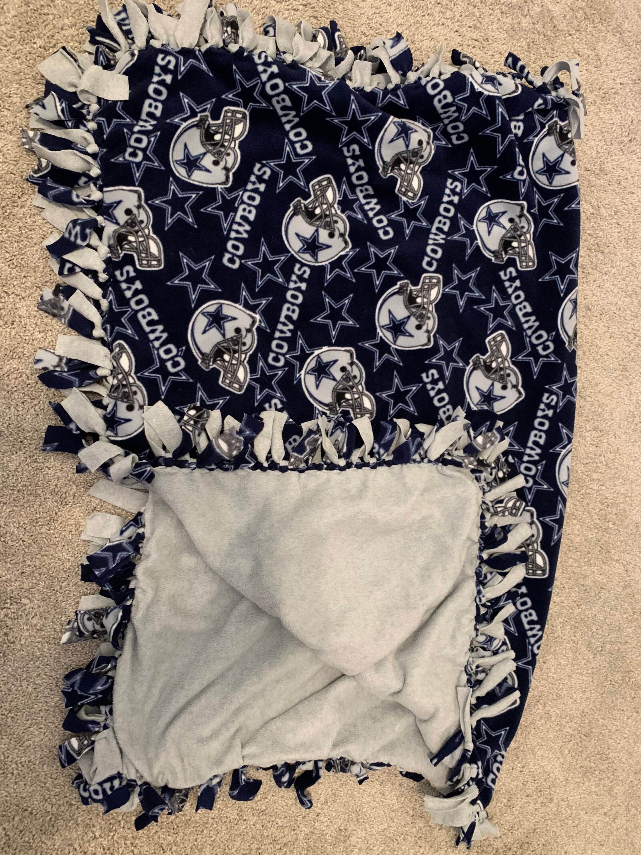 Dallas Cowboys Fleece Tie Blanket Etsy