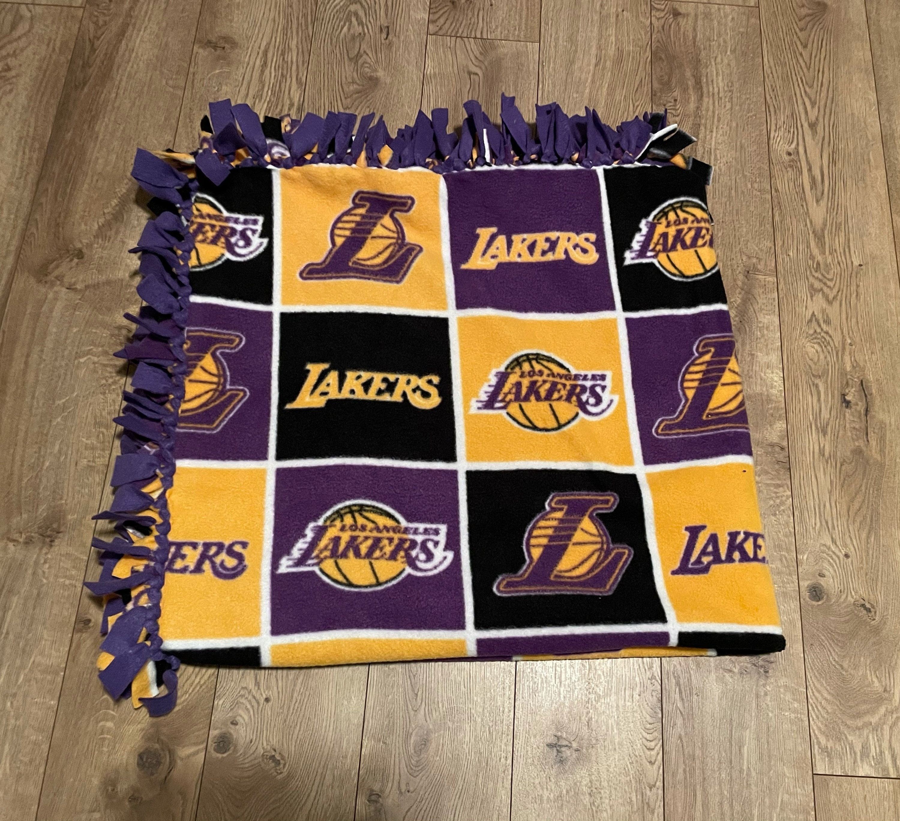 Los Angeles Lakers Personalized Jersey Silk Touch Fleece Blanket, Purple, Size NA, Rally House