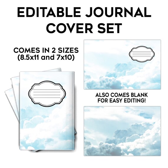 EDITABLE JOURNAL Cover Set 4 Canva and KDP Ready Etsy