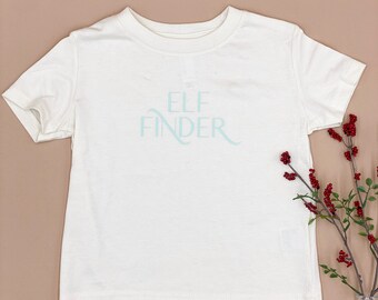 Elf Finder Toddler Shirt, Gender Neutral Holiday Shirt, Kids Christmas T-Shirt, Sibling Holiday Shirt