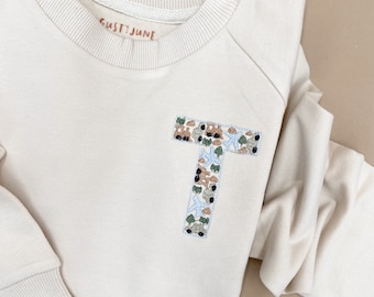 Custom Embroidered Toddler Sweatshirt, Toddler Neutral Sweaters, Embroidery Name, Personalized Kid Sweater, Truck Embroidery,Train, Airplane