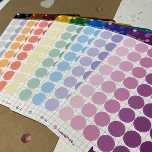 Deco Dots sticker sheet Set/Bundle - handmade water resistant matte Vinyl - Lumiinae