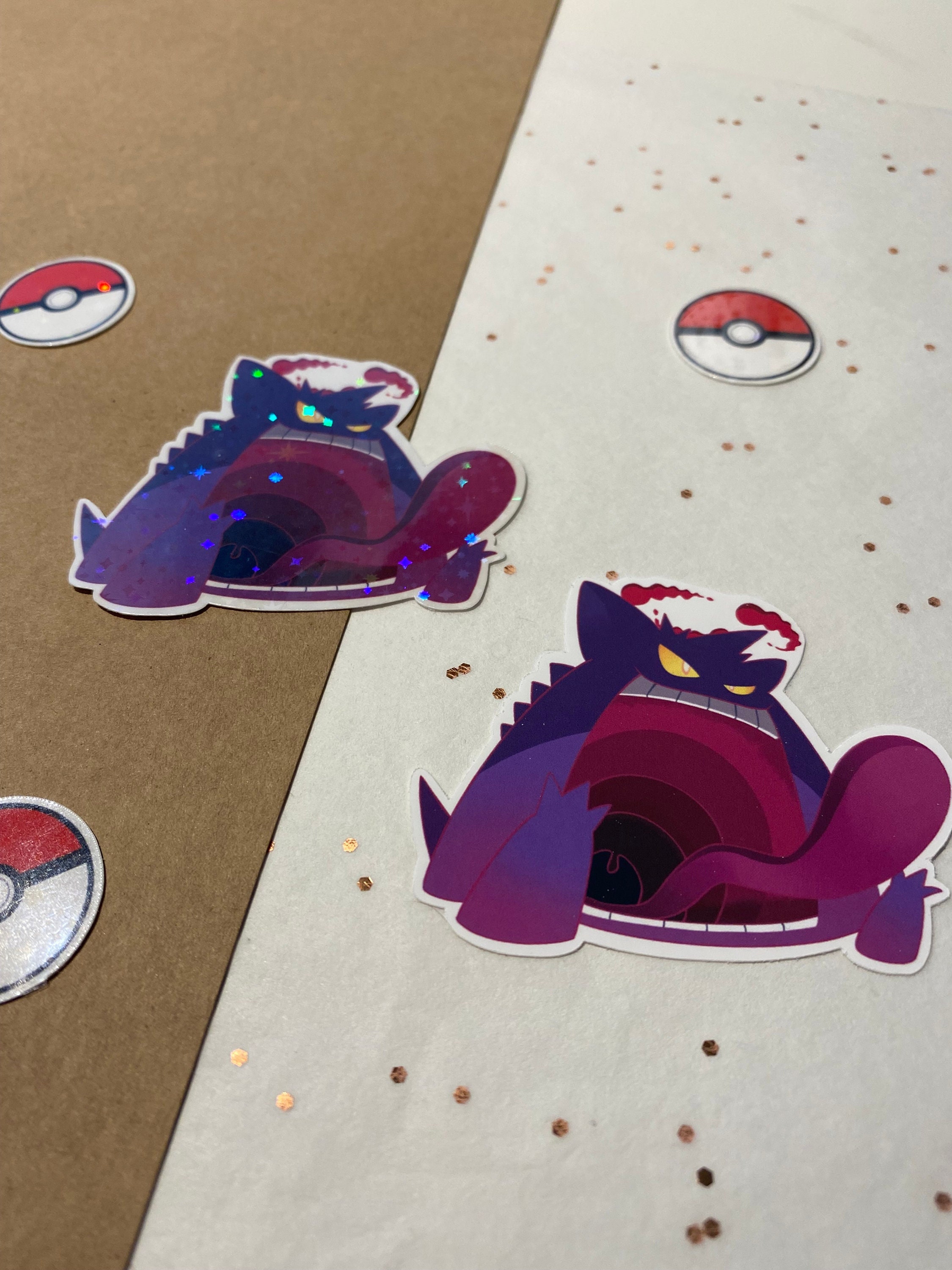 Pokemon Holographic Sticker Pack: Gigantamax Gengar Normal/Shiny