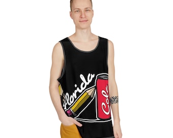 Camiseta sin mangas con estampado integral para hombre